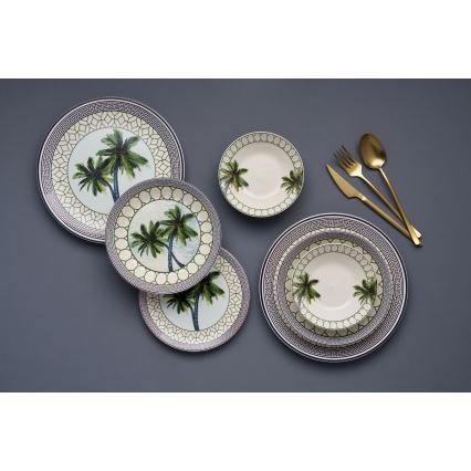 Wielobarwny zestaw obiadowy 24 szt./ceramika