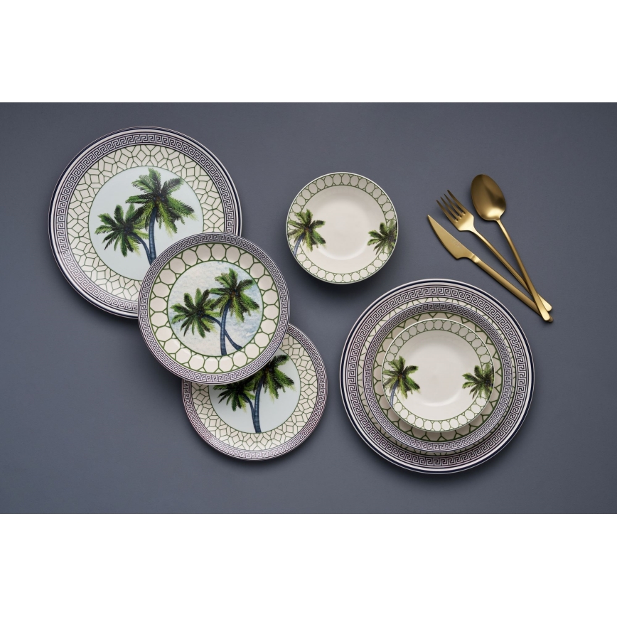 Wielobarwny zestaw obiadowy 24 szt./ceramika