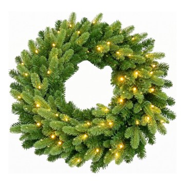 Wieniec bożonarodzeniowy LED 50xLED/3xAA, 8 funkcji, Ø 60 cm, ciepła biel
