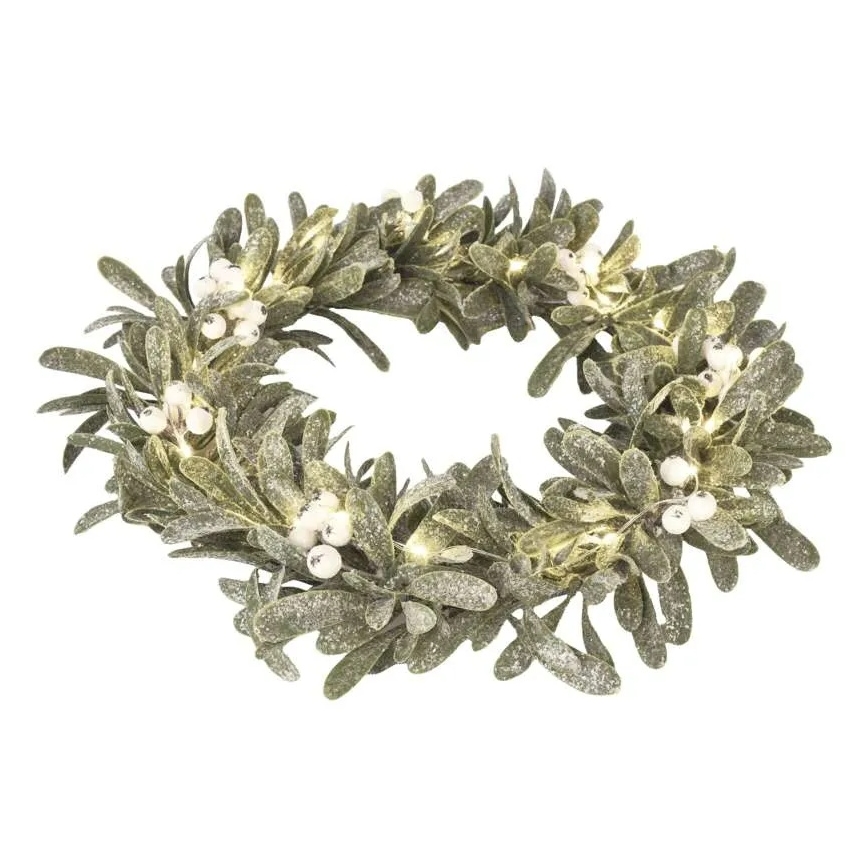 Wieniec świąteczny LED 25 diod / zasilanie 3×AA, średnica 35 cm