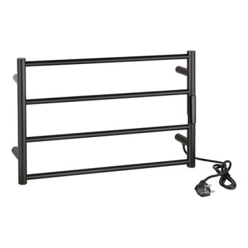 Wieszak na ręczniki 56x37 cm stal nierdzewna/czarny