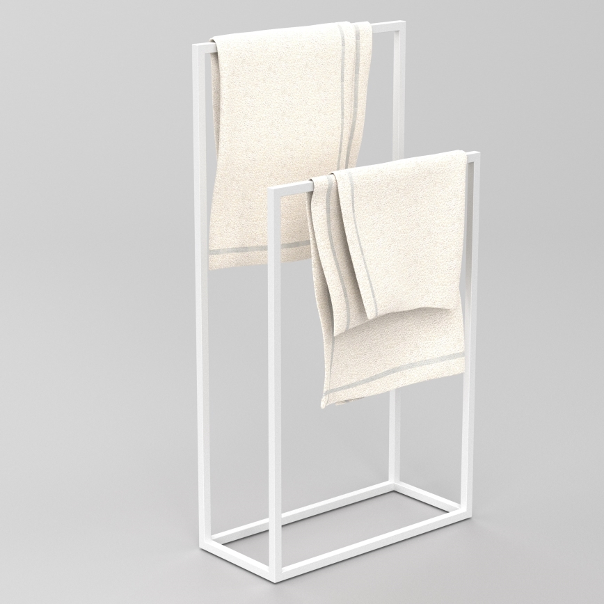 Wieszak na ręczniki 85x45 cm biały
