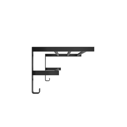 Wieszak na ręczniki na grzejnik łazienkowy HF SHEFFIELD 52x25,6 cm czarny