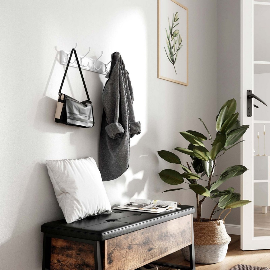 Wieszak ścienny KATE biały