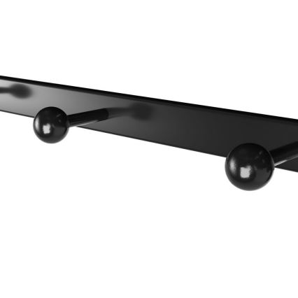 Wieszak ścienny z półką NATE brązowy/czarny