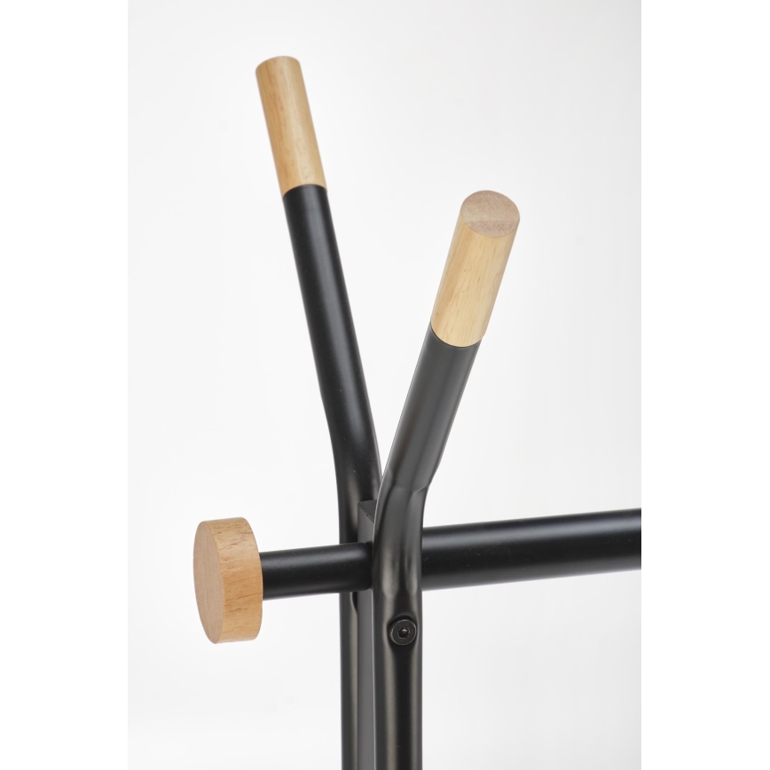 Wieszak stojący 165x91 cm CHENE czarny/beżowy