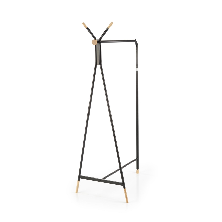 Wieszak stojący 165x91 cm CHENE czarny/beżowy