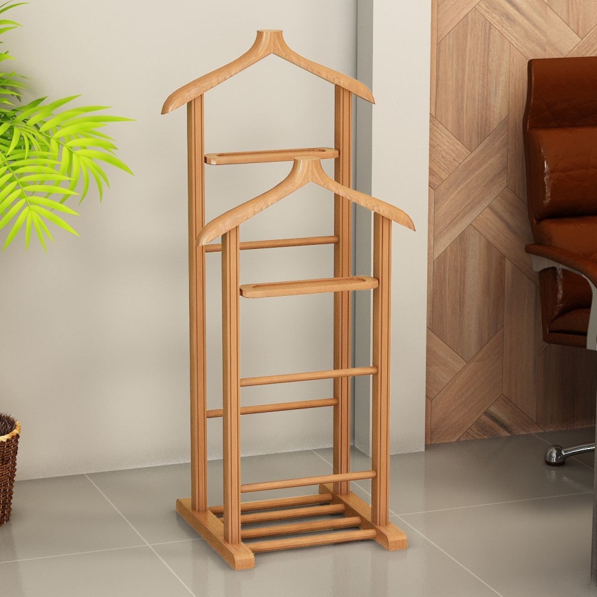 Wieszak stojący BIBI brązowy