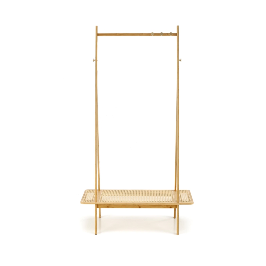 Wieszak stojący LEGNO 168x68 cm rattan