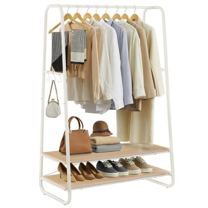 Wieszak stojący LINEA biały/brązowy