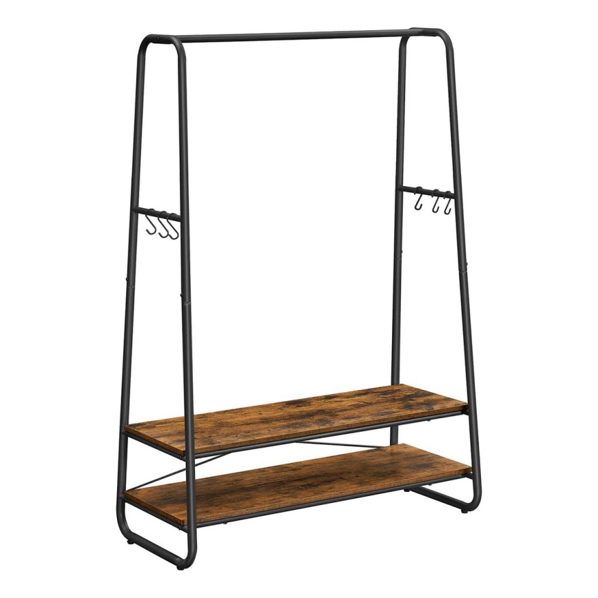 Wieszak stojący LINEA brązowy/czarny