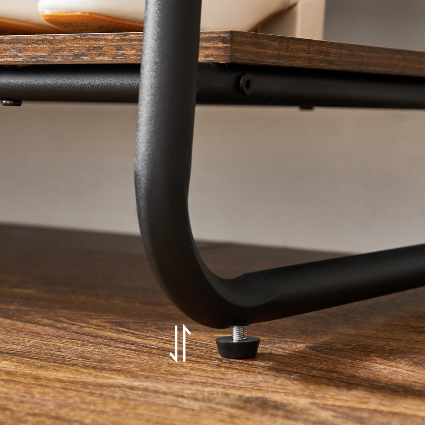 Wieszak stojący LINEA brązowy/czarny