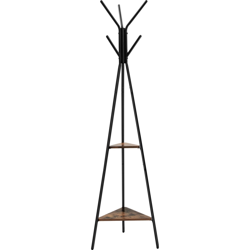 Wieszak stojący LINEA czarny/brązowy