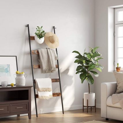 Wieszak stojący NAVARO brązowy/czarny