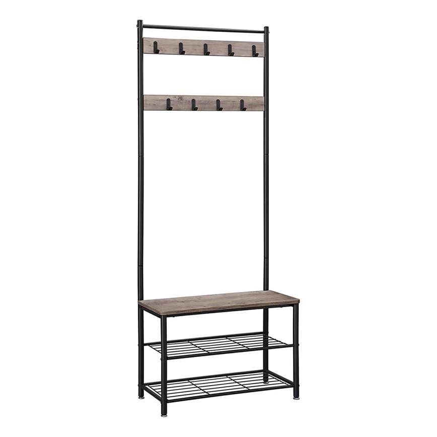 Wieszak stojący NAVOR brązowy/czarny