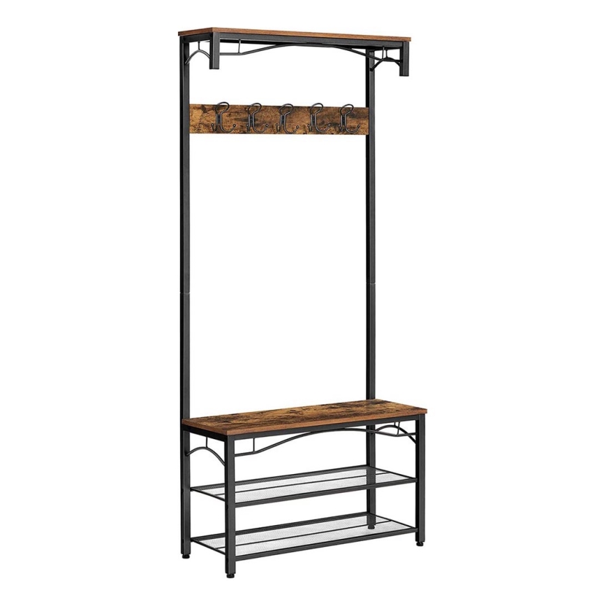 Wieszak stojący NAVOR brązowy/czarny