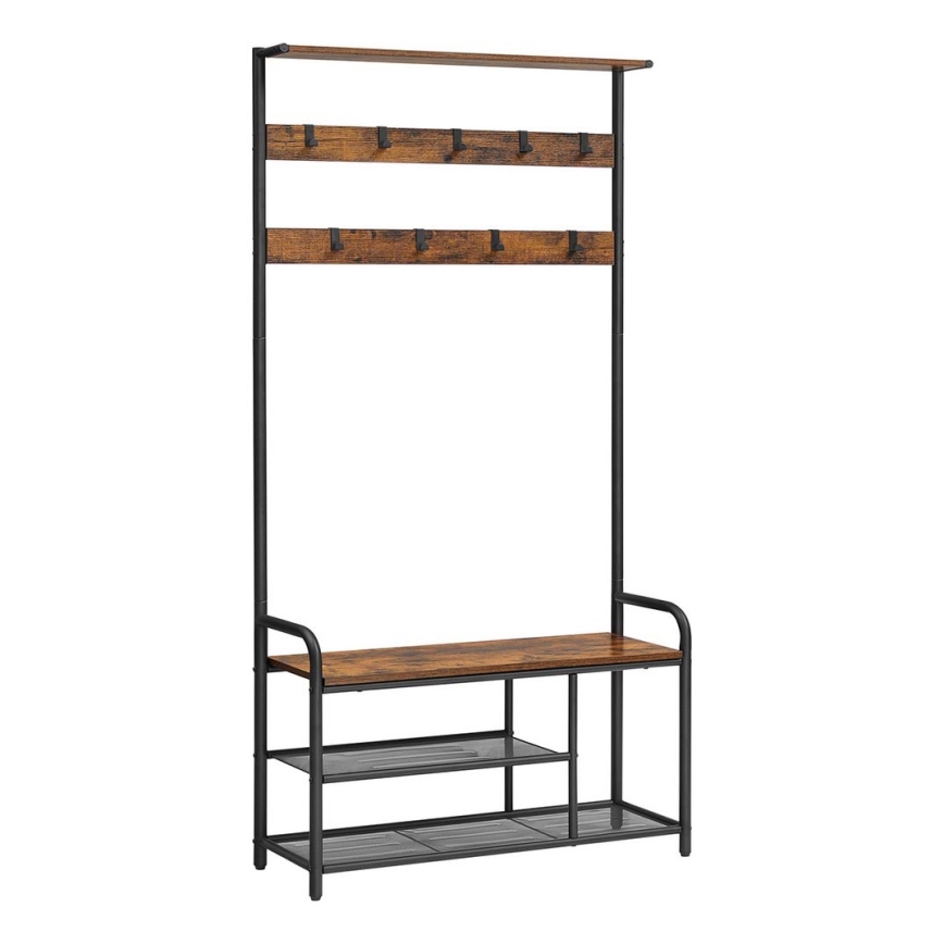 Wieszak stojący NAVOR brązowy/czarny