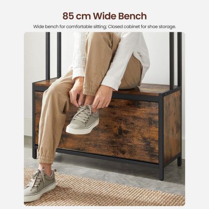 Wieszak stojący NAVOR brązowy/czarny