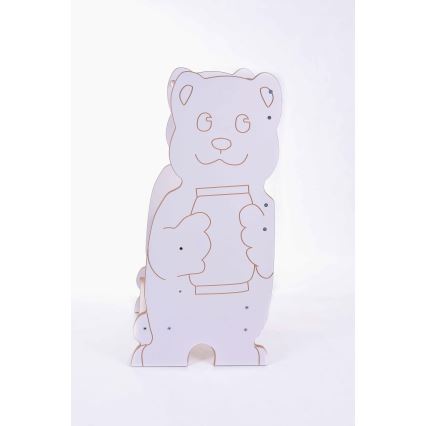 Wieża edukacyjna BEAR biała/klon