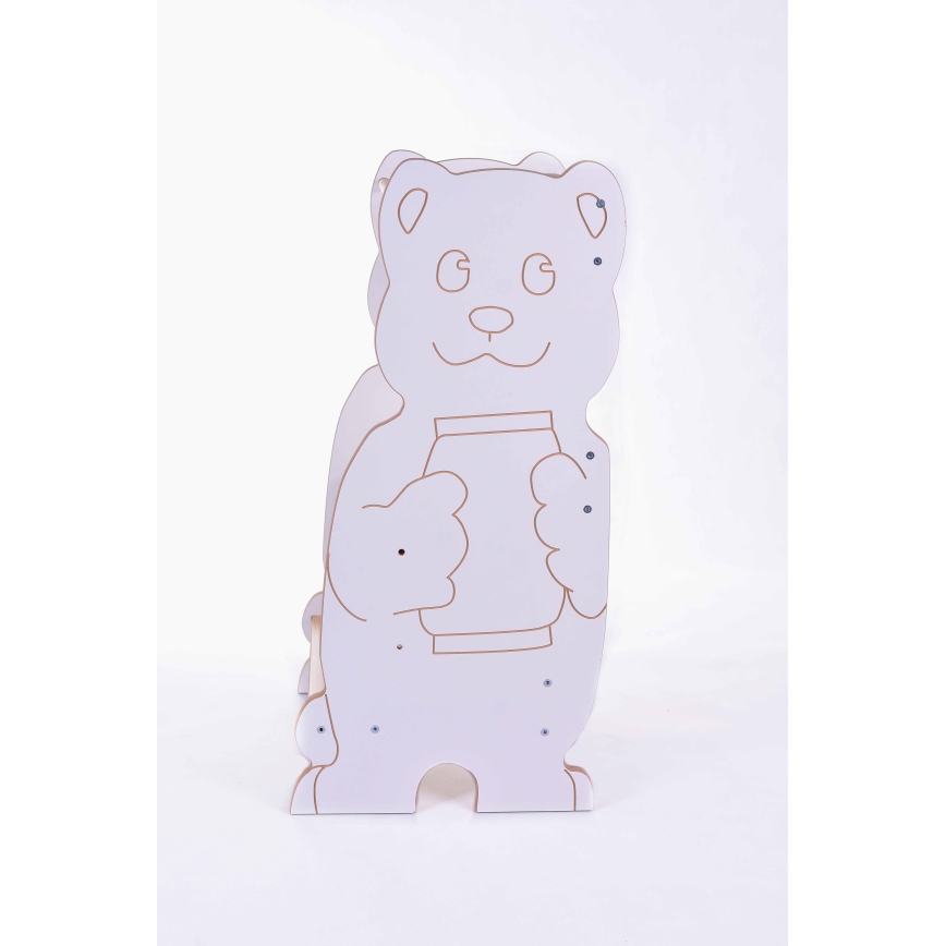 Wieża edukacyjna BEAR biała/klon