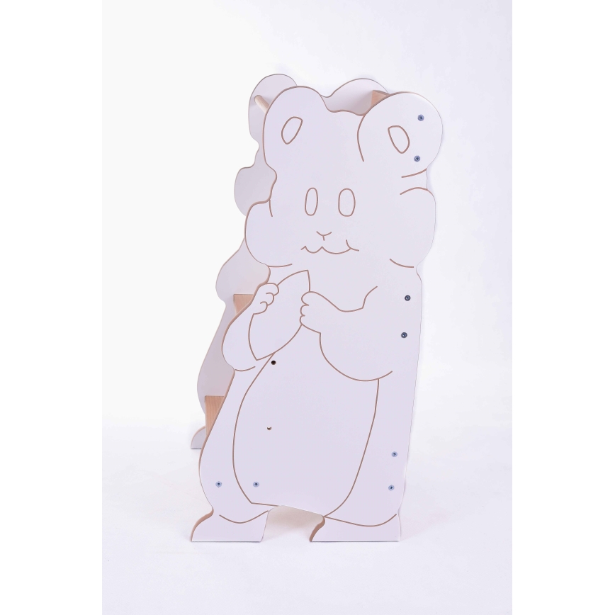 Wieża edukacyjna HAMSTER biała/klon
