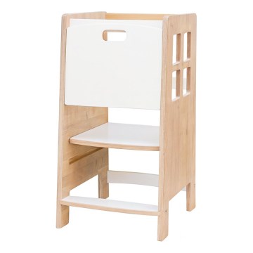 Wieża edukacyjna KULE 90x50 cm brązowo-biała