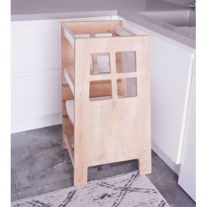 Wieża edukacyjna KULE 90x50 cm brązowo-biała