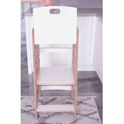 Wieża edukacyjna KULE 90x50 cm brązowo-biała