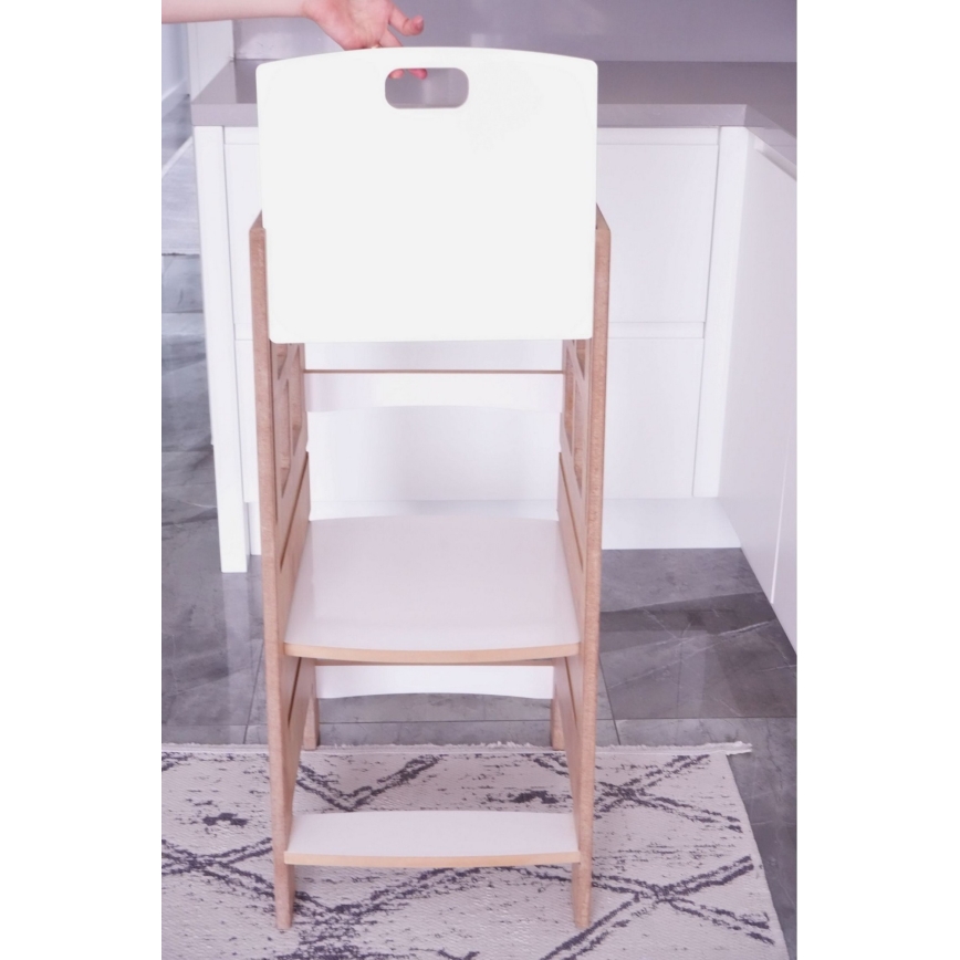 Wieża edukacyjna KULE 90x50 cm brązowo-biała