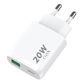 Winner Group - Adapter do szybkiego ładowania 1xUSB-C + 1xUSB-A Power Delivery 20W biały
