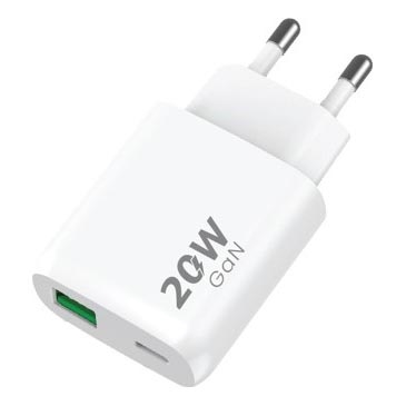 Winner Group - Adapter do szybkiego ładowania 1xUSB-C + 1xUSB-A Power Delivery 20W biały