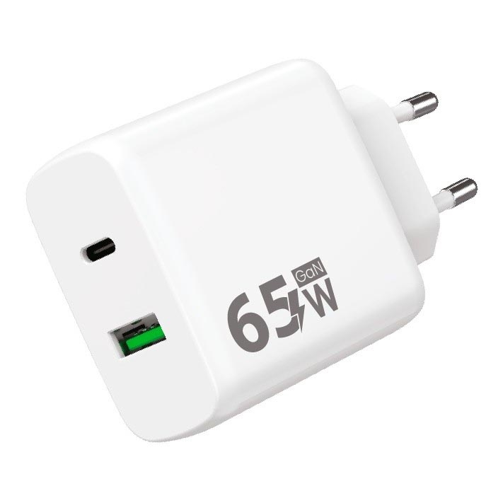 Winner Group - Adapter do szybkiego ładowania 1xUSB-C + 1xUSB-A Power Delivery 65W biały