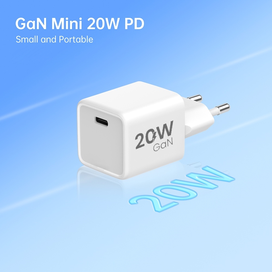 Winner Group- Adapter do szybkiego ładowania 1xUSB-C PD 20W + Kabel USB USB-C / USB-C 1m
