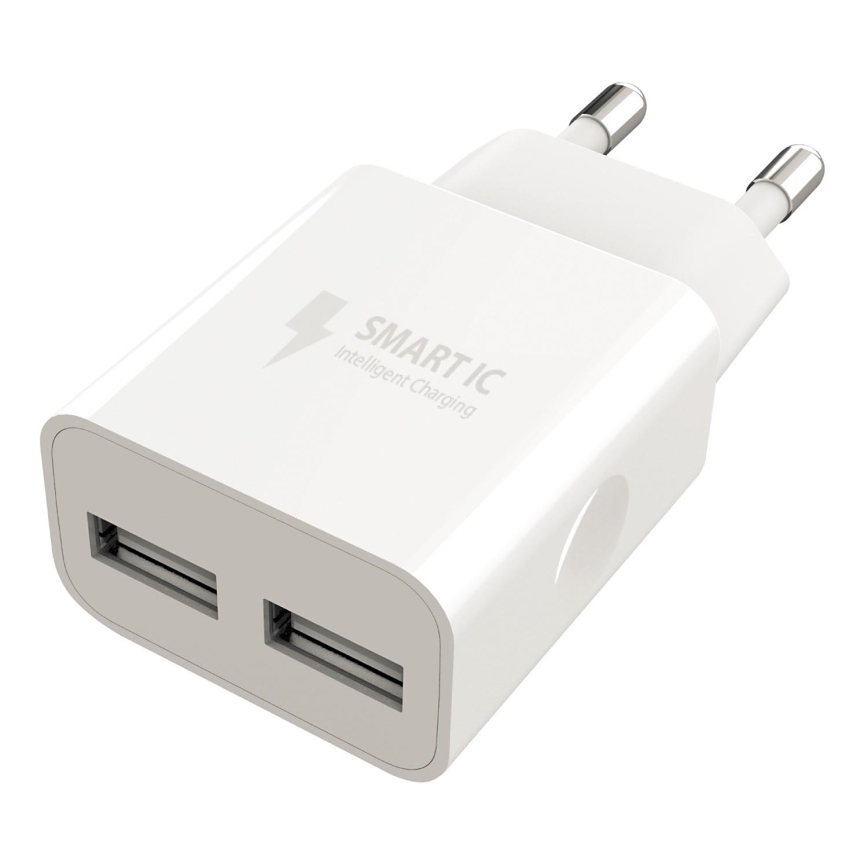 Winner Group - Adapter ładowania 2xUSB-A 12W biały