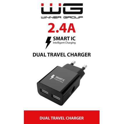 Winner Group - Adapter ładowania 2xUSB-A 12W czarny