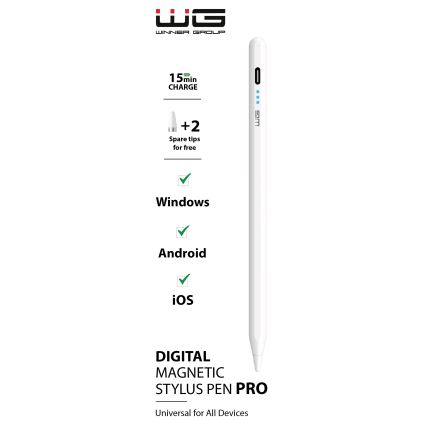 Winner Group - Magnetyczny dotykowy rysik stylus biały 100 mAh