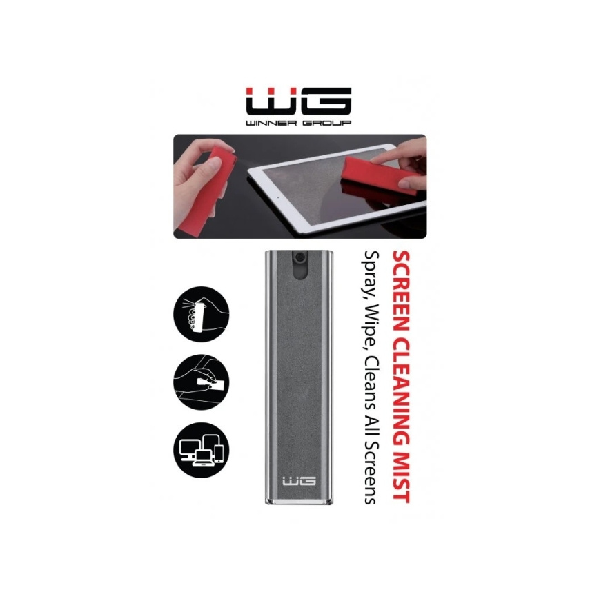 Winner Group - Czyścik do ekranów 2 w 1, czarny