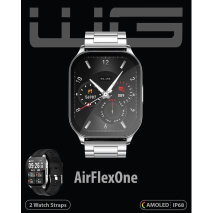 Winner Group - Inteligentny zegarek AirFlexOn 300 mAh IP68 srebrny