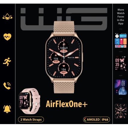 Winner Group - Inteligentny zegarek AirFlexOne+ 300 mAh IP68 złoty