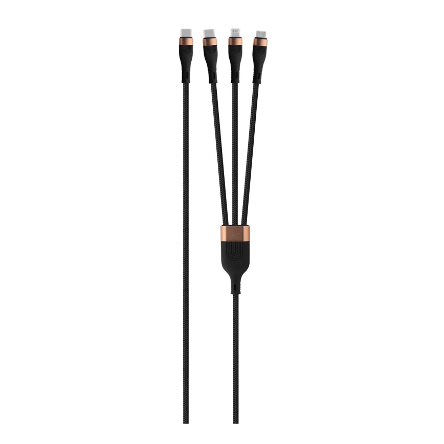 Winner Group -Kabel USB 3w1 USB-C / Lightning, USB-C i Micro USB 100W 1,5m czarny