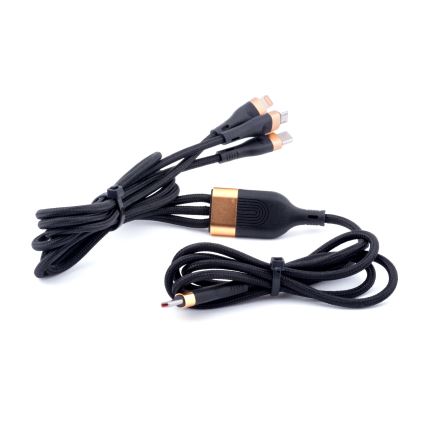 Winner Group -Kabel USB 3w1 USB-C / Lightning, USB-C i Micro USB 100W 1,5m czarny