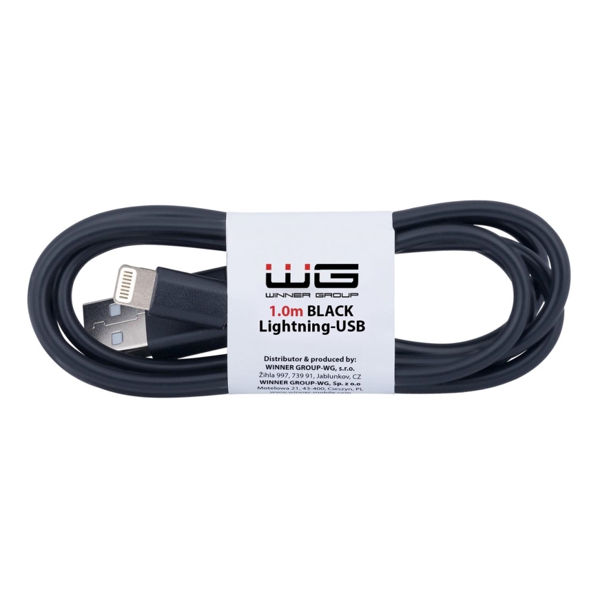 Winner Group - Kabel USB Lightning / USB-A 1m czarny