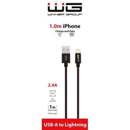 Winner Group - Kabel USB Lightning / USB-A 1m czarny