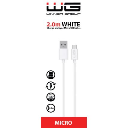 Winner Group - Kabel USB Micro USB / USB-A 2m biały