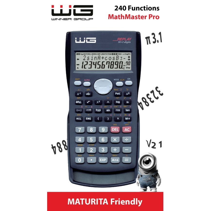 Winner Group - Kalkulator naukowy MathMaster Pro 1xLR44 czarny