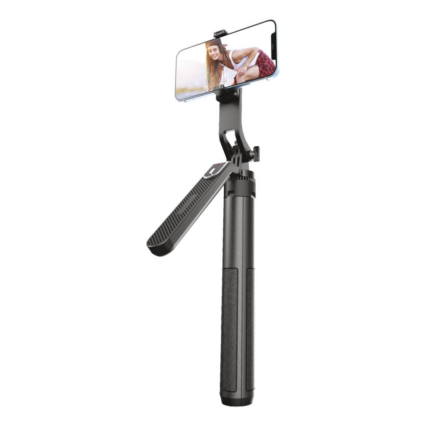 Winner Group - Kijek do selfie 3w1 ze stojakiem 55 mAh 180 cm czarny