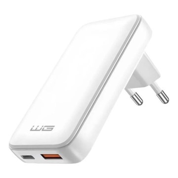 Winner Group - Ładowarka GaN 1xUSB-A + 1xUSB-C 30W biała