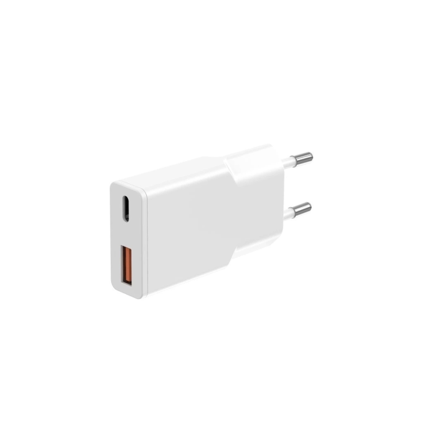 Winner Group - Ładowarka GaN 1xUSB-A + 1xUSB-C 30W biała