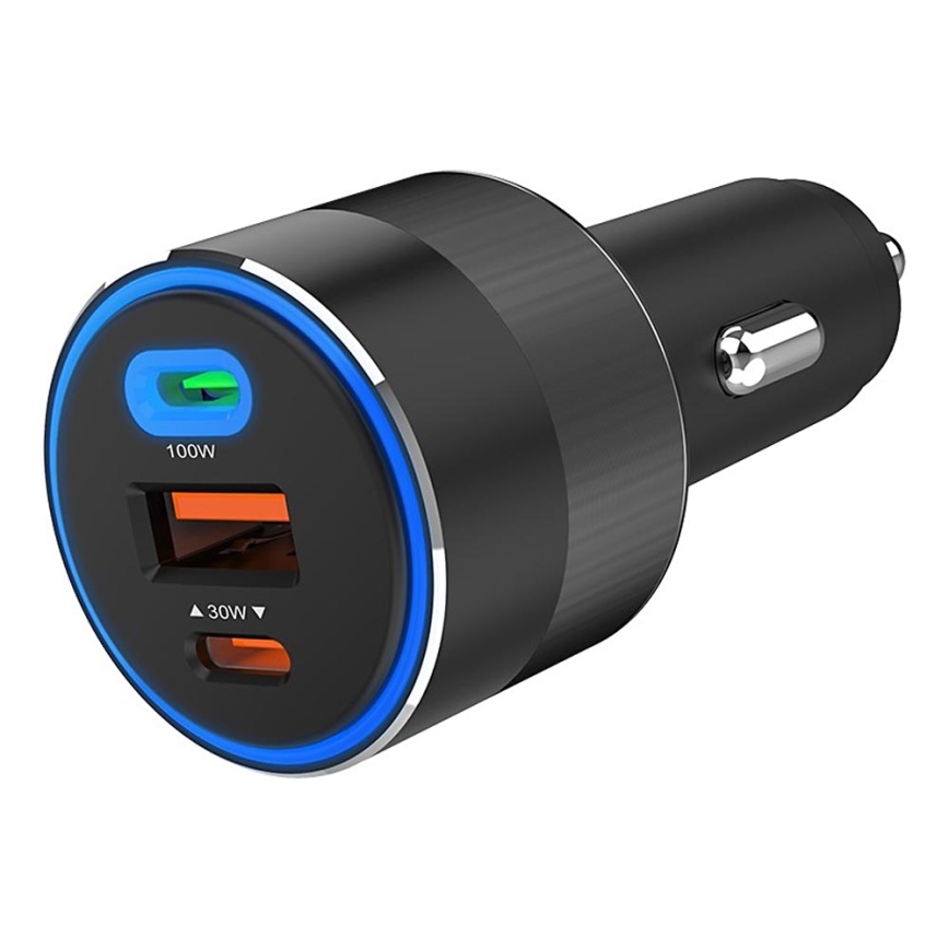 Winner Group - Ładowarka samochodowa 2xUSB-C + 1xUSB-A Power Delivery 130W czarny