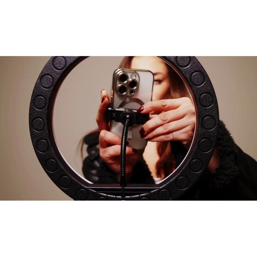 Winner Group - LED RGB ściemnialna lampa stojąca ze statywem i uchwytem do vloga LED/10W/5V